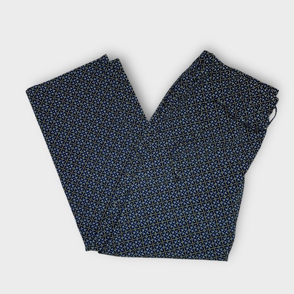 Talbots Blue White Drawstring Ankle Pants - Picture 3 of 8